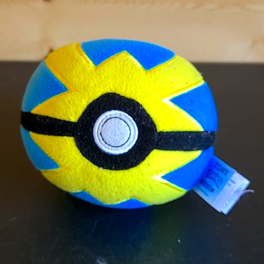 Pokemon Plush Pokeball Master Ball blue and yellow